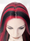 Black Mixed Red Straight Lace Front Synthetic Wig LF5147