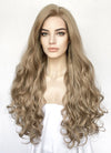 Ash Blonde Wavy Lace Front Synthetic Hair Wig LF5173