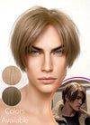 Resident Evil 4 Leon S. Kennedy Brunette Blonde Straight Lace Front Kanekalon Synthetic Men's Wig LF6009