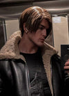 Resident Evil 4 Leon S. Kennedy Brunette Blonde Straight Lace Front Kanekalon Synthetic Men's Wig LF6009