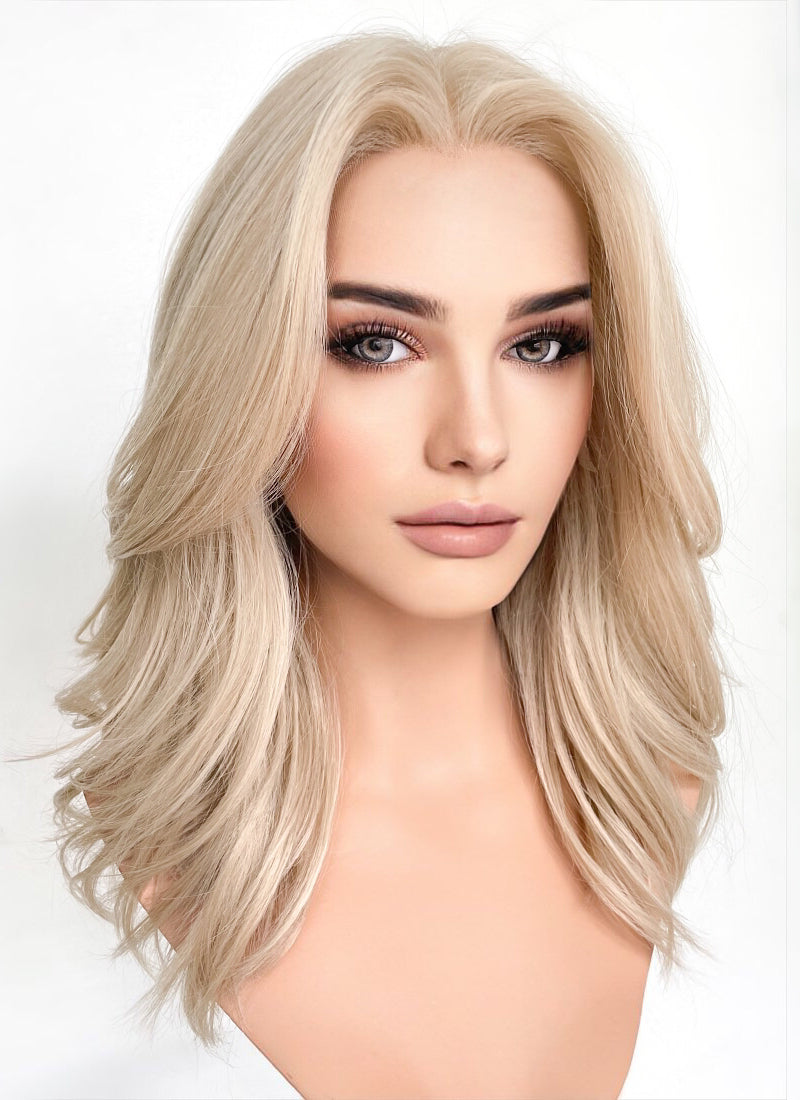 Blonde Wavy Lace Front Synthetic Wig LF6013