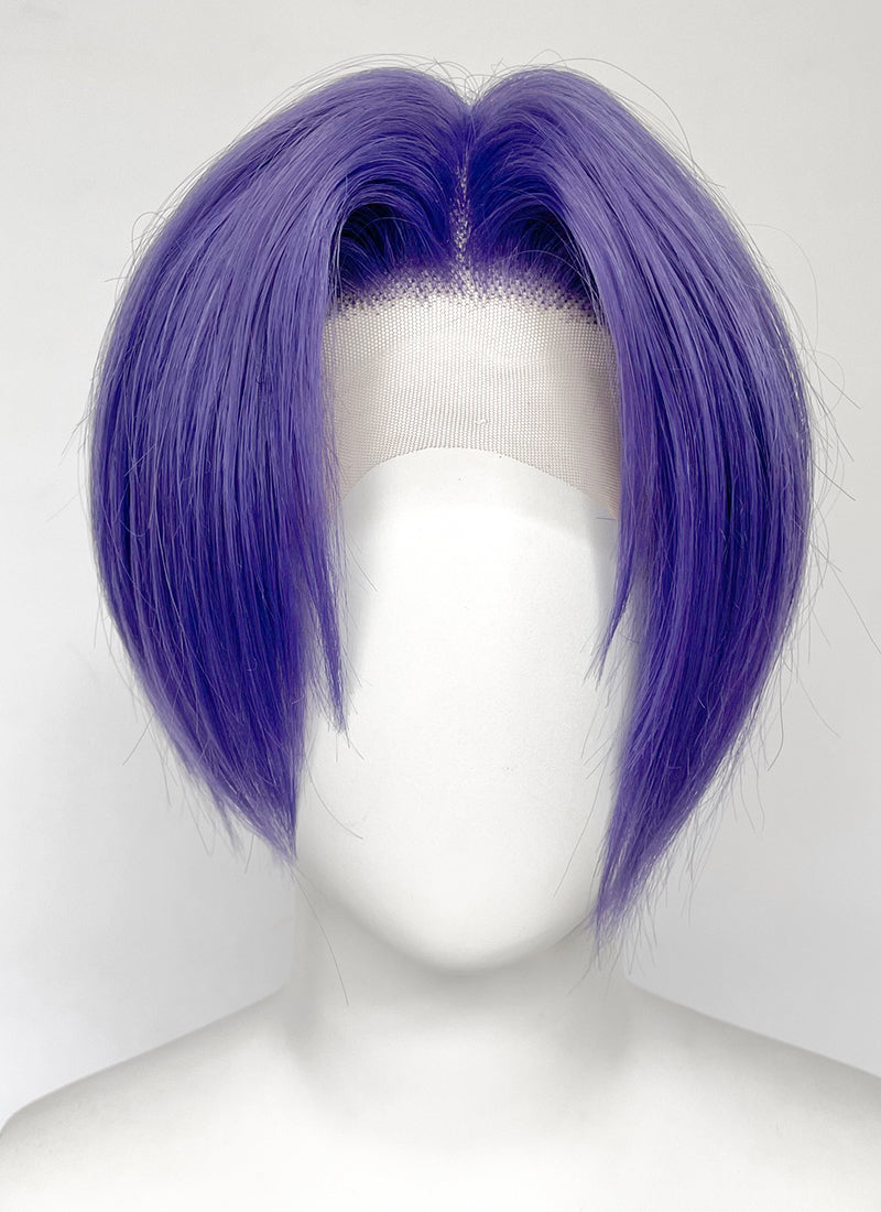 Blue Lock Blitzo Buckzo Purple Straight Lace Front Synthetic Men's Wig LF6060A