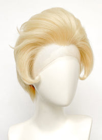 Hazbin Hotel Lucifer Morningstar Blonde Straight Lace Front Synthetic Men's Wig LF6067