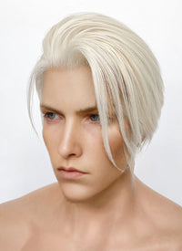 Final Fantasy Remake 7 President Rufus Shinra Platinum Blonde Straight Lace Front Synthetic Men's Wig LF6078