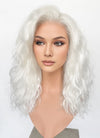 White Wavy Lace Front Synthetic Wig LF6081