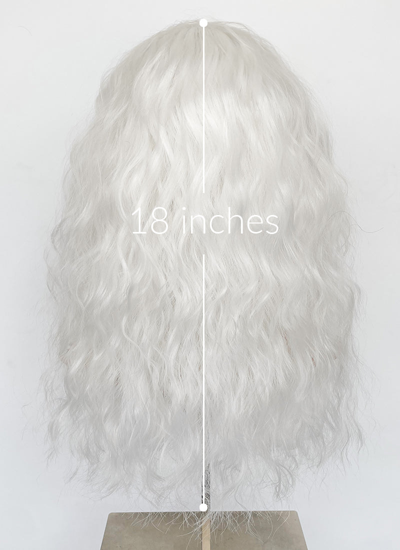 White Wavy Lace Front Synthetic Wig LF6081