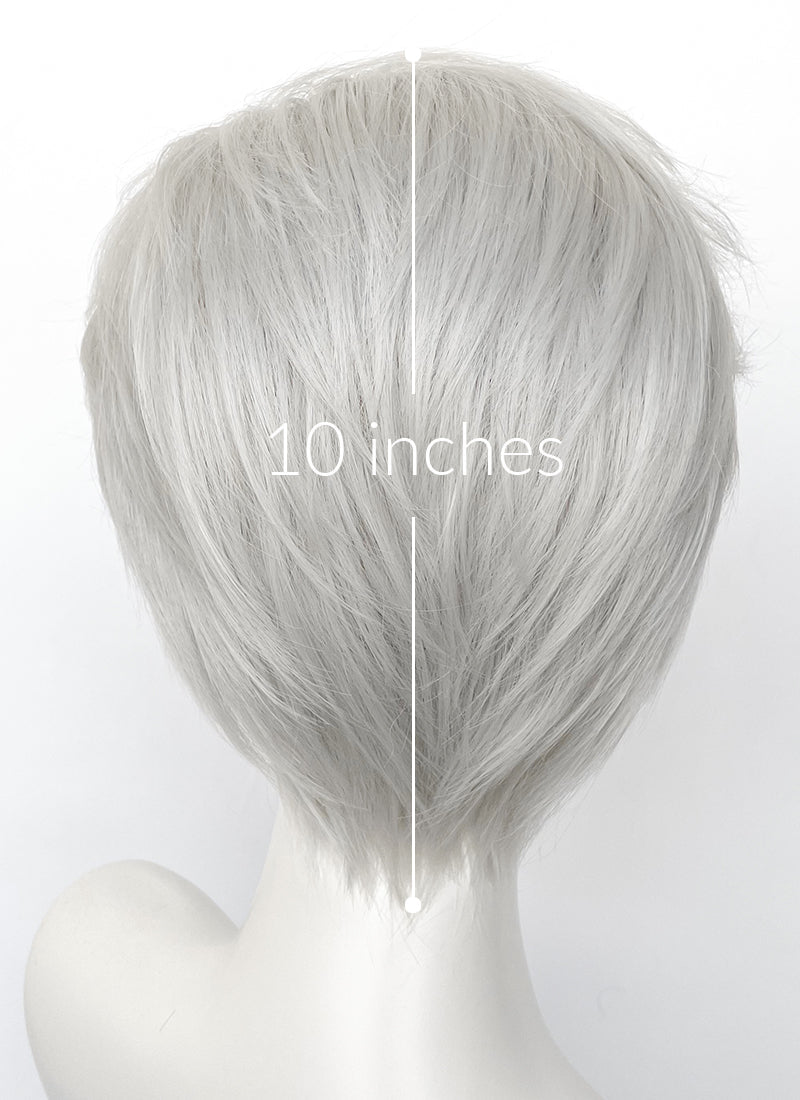 Love and Deepspace Sylus Straight Silver Grey Lace Front Synthetic Men's Wig LF6083