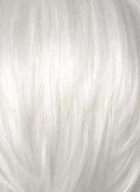 Pure White Straight Lace Front Synthetic Men's Wig LF6086