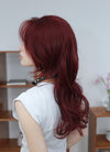 Burgundy Red Wavy Lace Front Synthetic Hair Wig LF6089