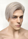 Pastel Grey Blonde Straight Lace Front Synthetic Men's Wig LF6092