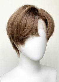 Brown Straight Lace Front Synthetic Men's Wig LF6094