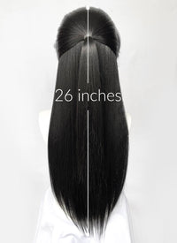 Heaven Official's Blessing Hua Cheng Natural Black Yaki Straight Lace Front Synthetic Men's Wig LF6104