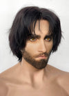 League of Legends LOL Arcane Jayce Talis Natural Black Wavy Lace Front Synthetic Men's Wig LF6106