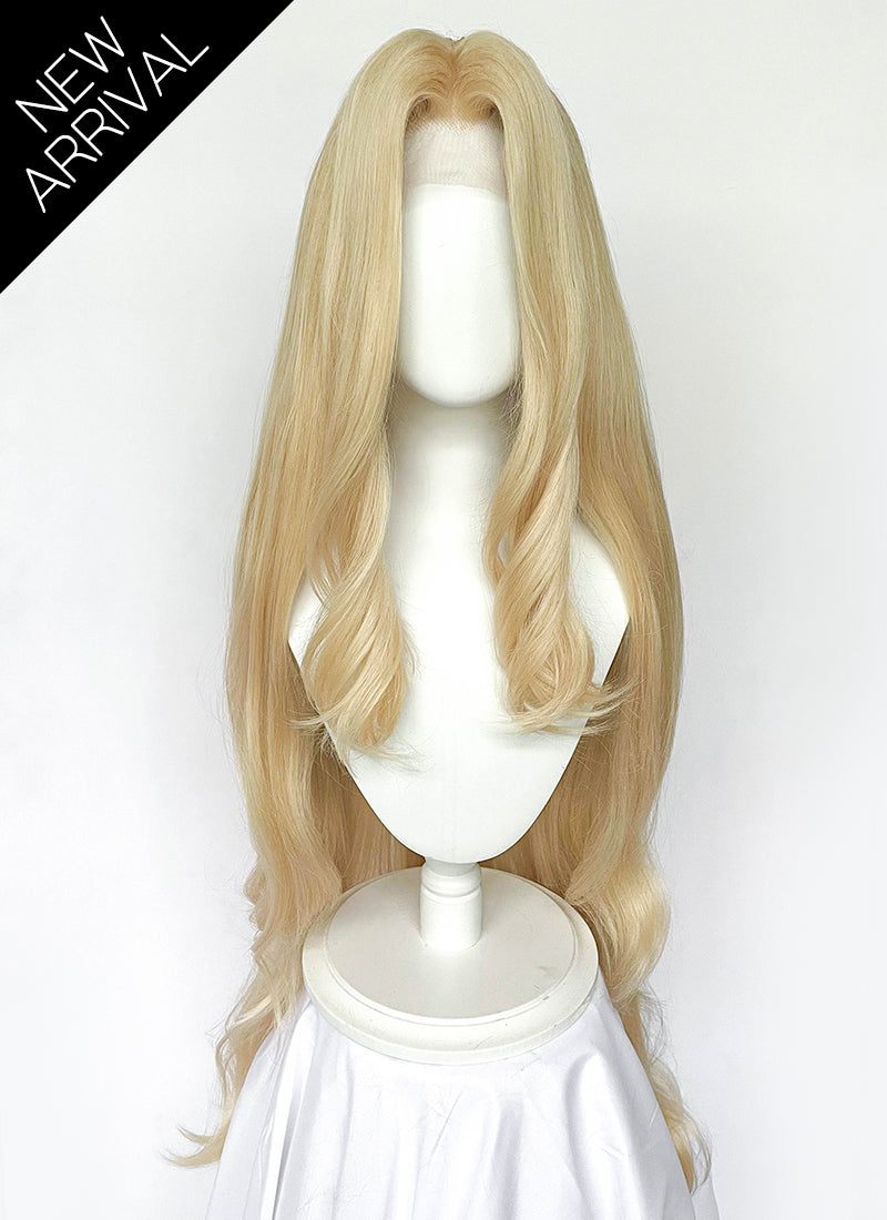 Castlevania Alucard Blonde Wavy Lace Front Synthetic Men's Wig LF6109