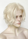 Platinum Blonde Wavy Lace Front Synthetic Men's Wig LF8000