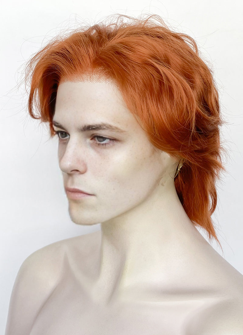 Ginger Wavy Lace Front Synthetic Men's Wig LF8002