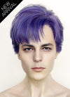 Purple Straight Lace Front Synthetic Men's Wig LF8005