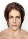 Mixed Brown Straight Lace Front Synthetic Men's Wig LF8010