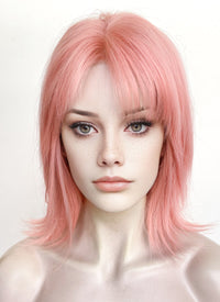 Pink Straight Lace Front Synthetic Hair Wig LF8011