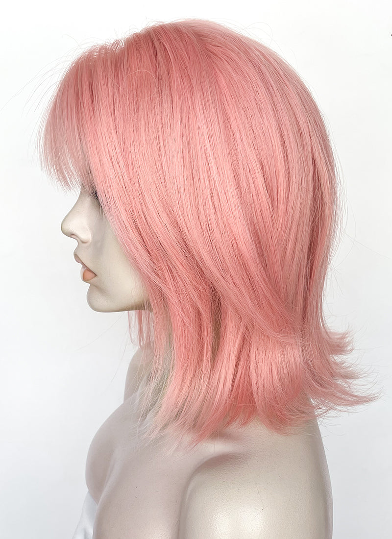 Pink Straight Lace Front Synthetic Hair Wig LF8011