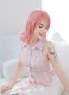 Pink Straight Lace Front Synthetic Hair Wig LF8011