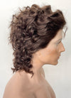 Brunette Curly Lace Front Synthetic Men's Wig LF8017