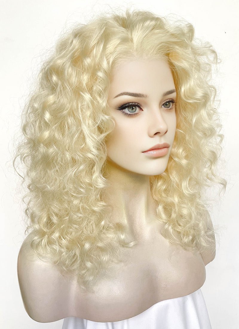 Blonde Curly Lace Front Synthetic Hair Wig LF8020