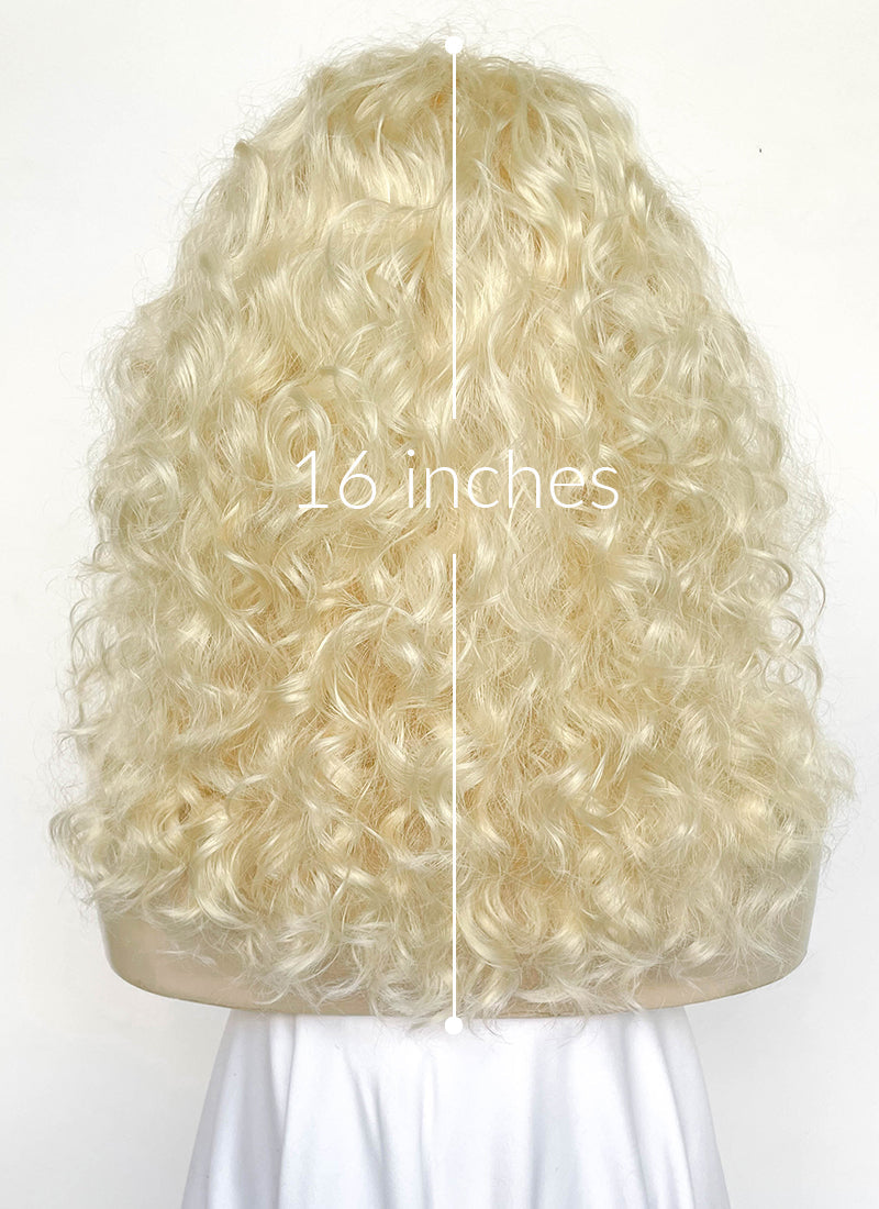 Blonde Curly Lace Front Synthetic Hair Wig LF8020