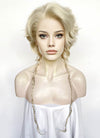 Light Ash Blonde Wavy Lace Front Synthetic Men's Wig LF8025