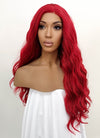 Wavy Red Lace Front Synthetic Wig LFB355