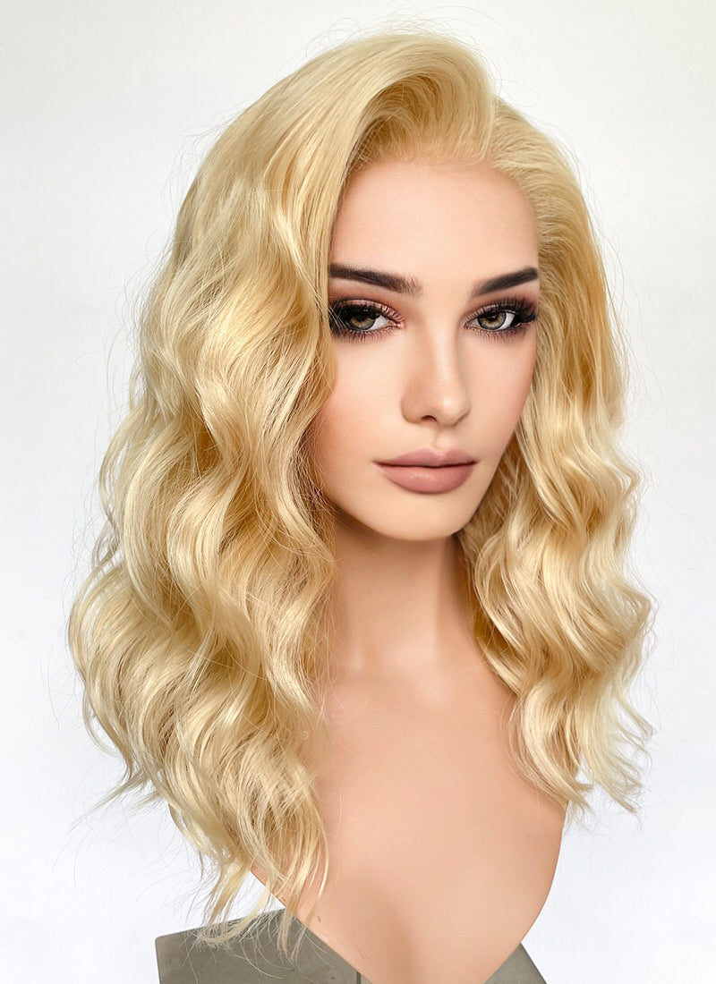 Blonde Wavy Lace Front Synthetic Wig LFK5559