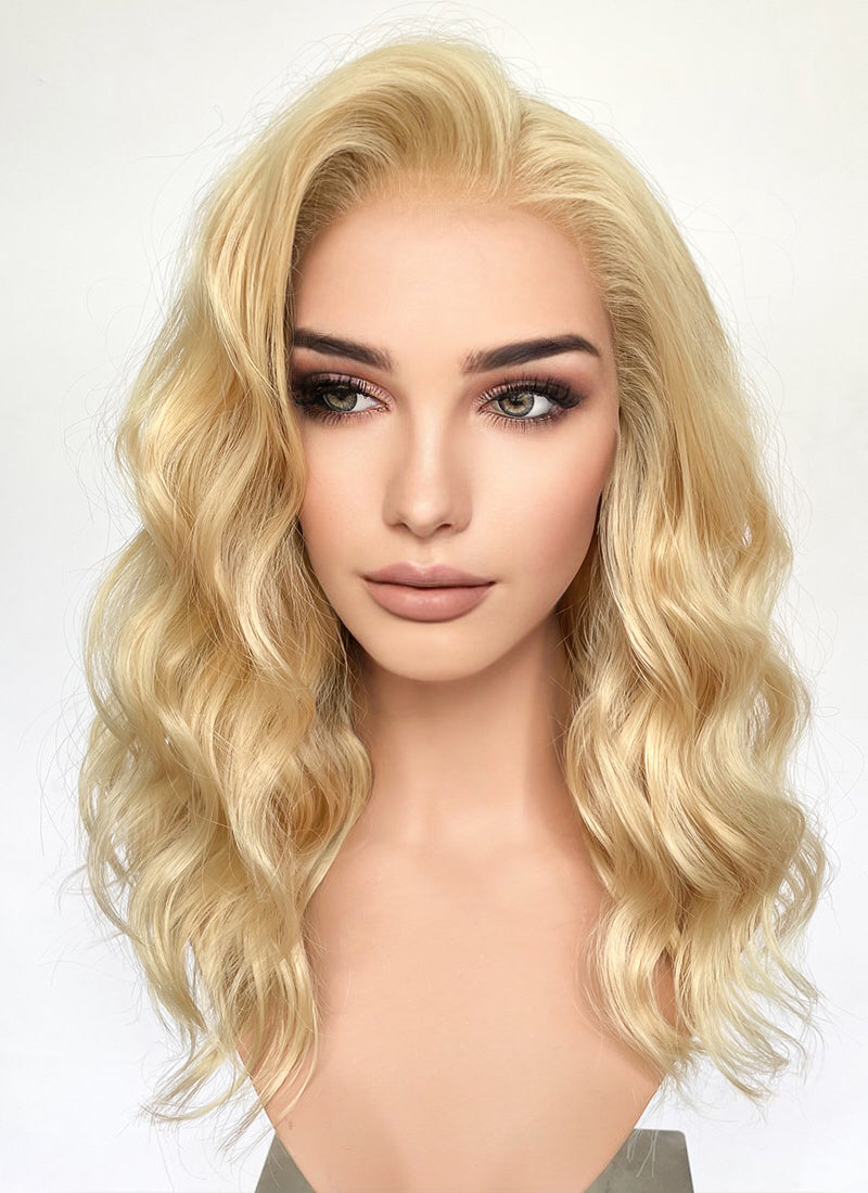 Blonde Wavy Lace Front Synthetic Wig LFK5559