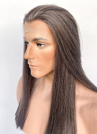 Star Wars Qui-Gon Jinn Mixed Brown Straight Lace Front Synthetic Men's Wig LFK5570