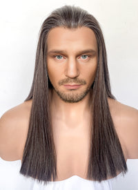 Star Wars Qui-Gon Jinn Mixed Brown Straight Lace Front Synthetic Men's Wig LFK5570