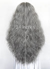 Mixed Dark Grey Curly Lace Front Synthetic Wig LFK5571