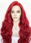 Red Wavy Lace Front Synthetic Wig LFK5574