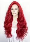 Red Wavy Lace Front Synthetic Wig LFK5574