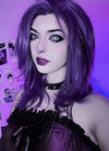 Purple Straight Lace Front Synthetic Wig LN6036