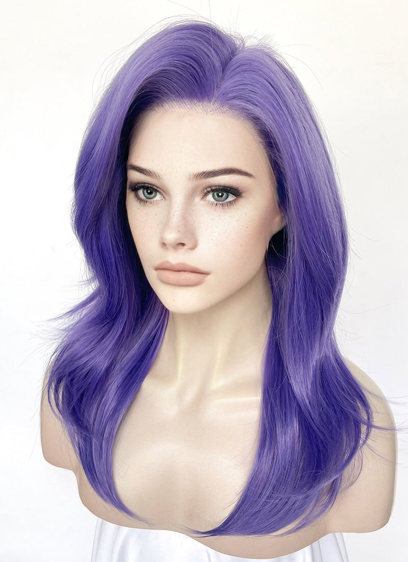 Purple Straight Lace Front Synthetic Wig LN6036