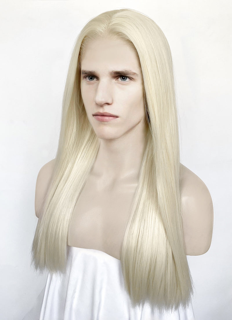 House of the Dragon Aemond Targaryen Platinum Blonde Straight Lace Front Synthetic Men's Wig LW4042