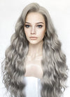 Grey Wavy Lace Front Synthetic Wig LW4043