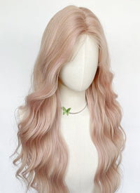 Pale Pink Wavy Synthetic Wig NL082