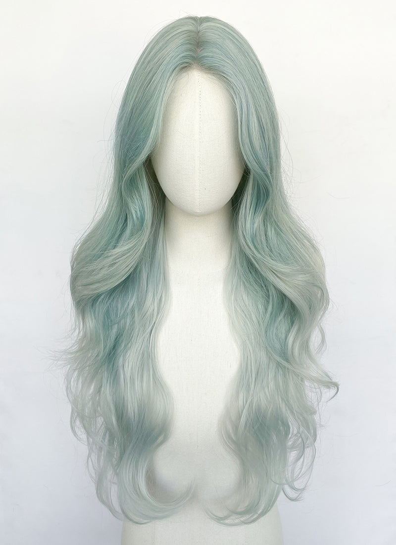 Mint Green Ombre Wavy Synthetic Wig NL083