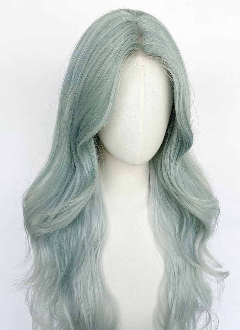 Mint Green Ombre Wavy Synthetic Wig NL083