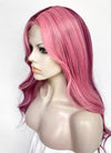 Purple With Pink Highlights Wavy Synthetic Wig NL088