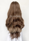 Brown With Blonde Highlight Money Piece Wavy Synthetic Hair Wig NL091