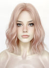 Pale Pink Wavy Synthetic Hair Wig NL1000