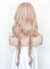 Pale Pink Wavy Synthetic Hair Wig NL1001