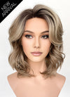 Brown Mixed Blonde With Dark Roots Wavy Synthetic Hair Wig NL1003