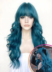 Green Wavy Synthetic Hair Wig NS399